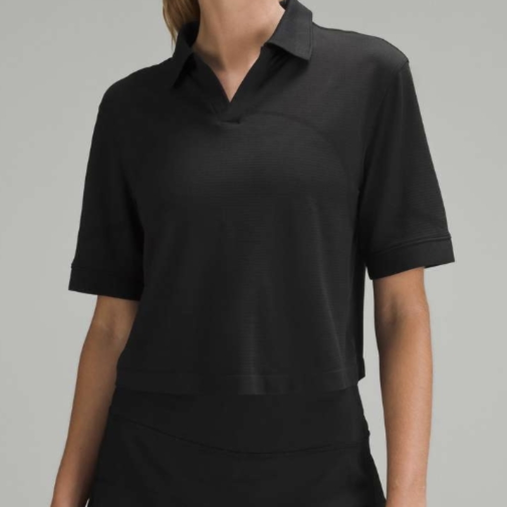 Lululemon Swiftly Tech Relaxed-Fit Polo Shirt In Black / Black
